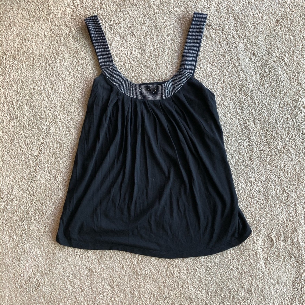💜 5 for $25 Express silver embellished black tank top